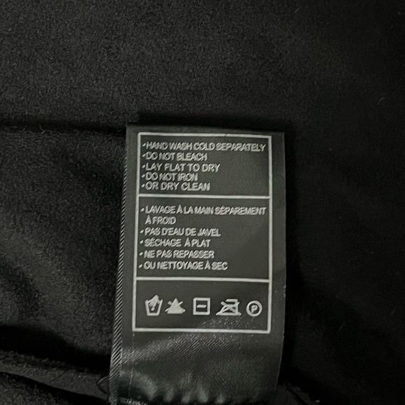 NWOT - BB Dakota Faux Suede Drape Front Jacket - Black - Size Medium - Picture 13 of 13